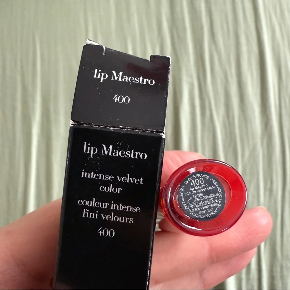 Armani Beauty Lip Maestro Velvet Liquid Lipstick in 400 The Red, Full Size